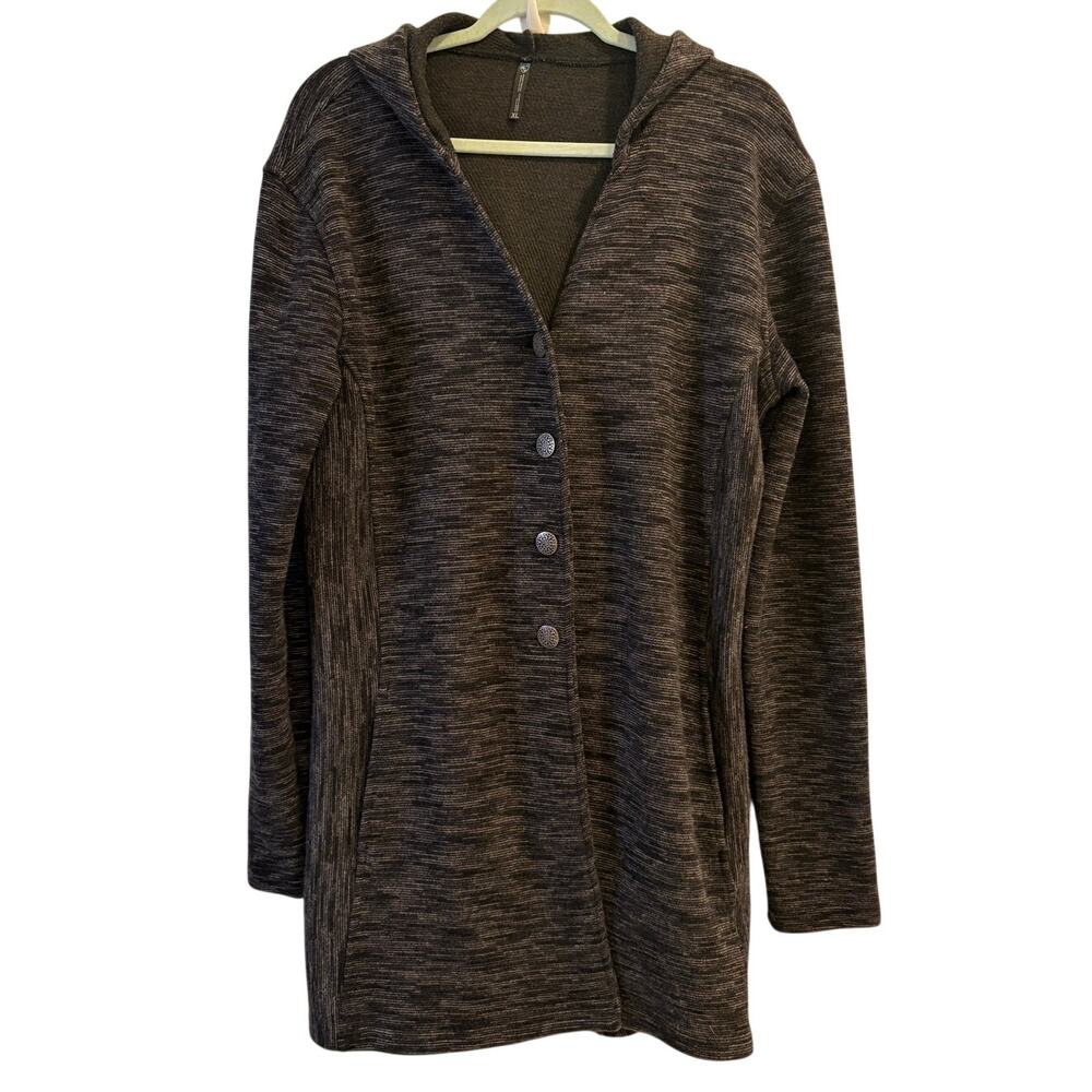 KÜHL Women's Isla Long Hooded Sweater Jacket Dark Gray Size XL Extra Large - Picture 2 of 6